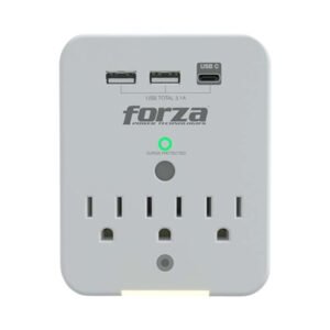 Forza – Surge Protector Wall Tap – FWT-331USBC