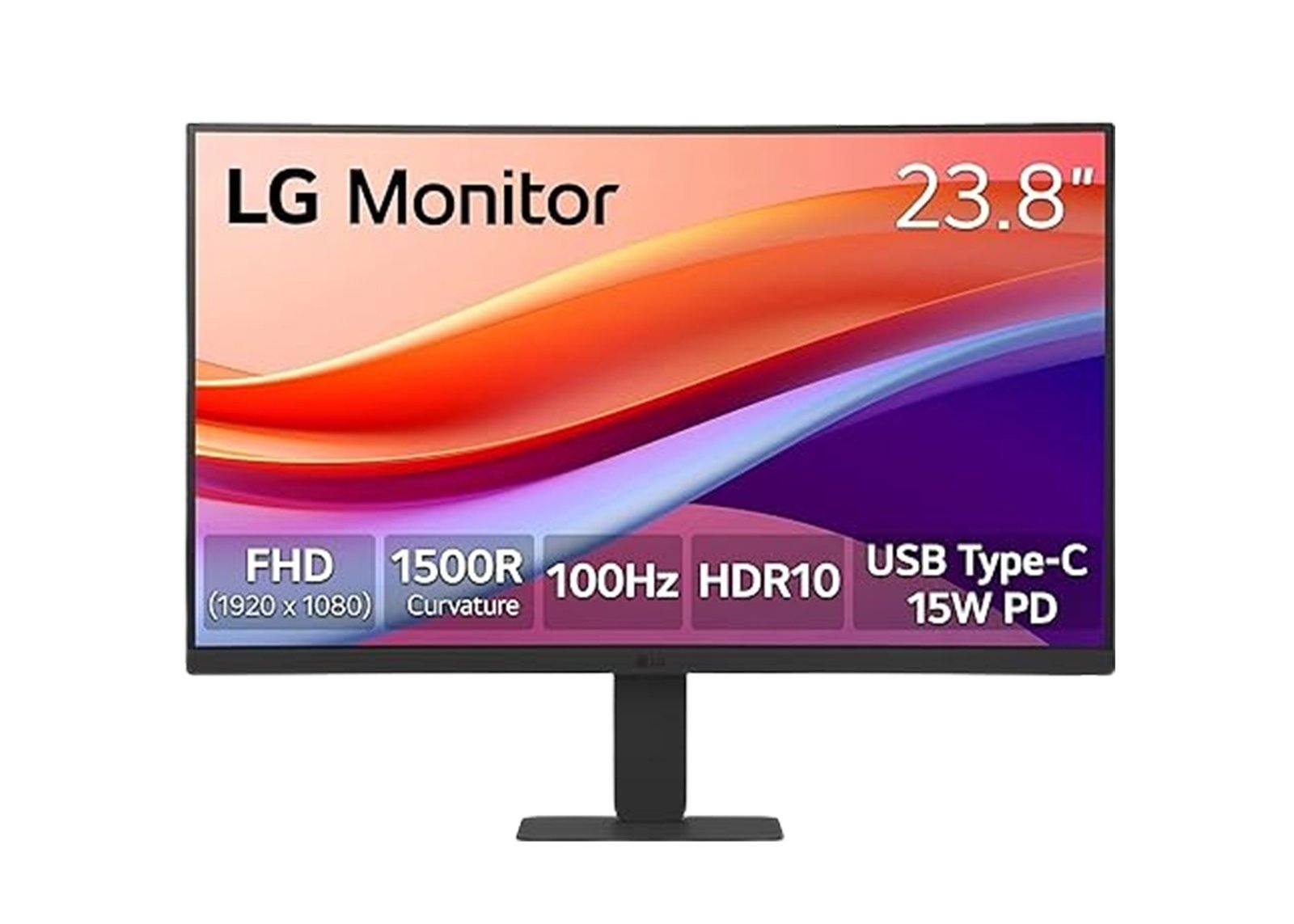 LG – 24 Inch FHD Curved Monitor – 24U421A-B